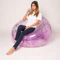 Inflatable Transparent Sequin Sofa & Portable Lounge Chair