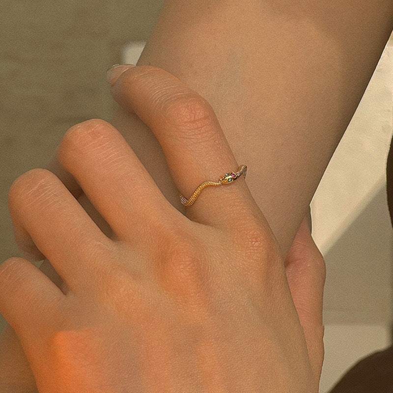 Colorful Zircon Ring Collection - Chic Open Ring Design