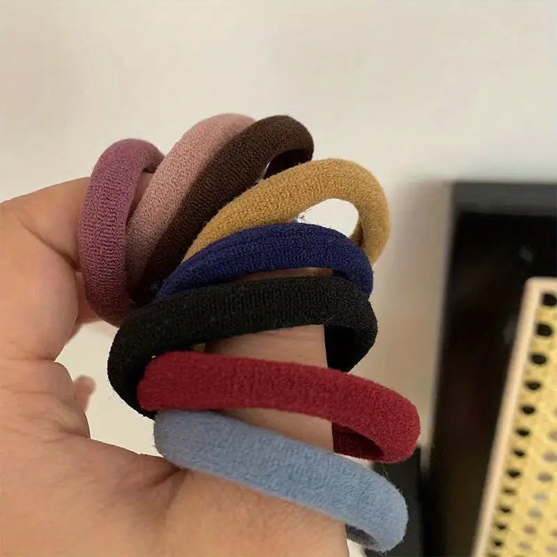 200pcs Colorful High Elastic Rubber Band Ponytail Ties