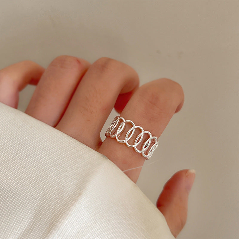 Colorful Zircon Ring Collection - Chic Open Ring Design