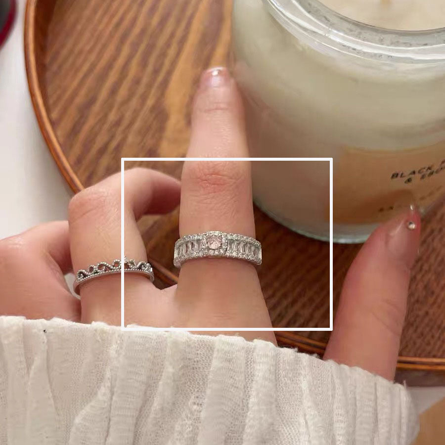 Colorful Zircon Ring Collection - Chic Open Ring Design