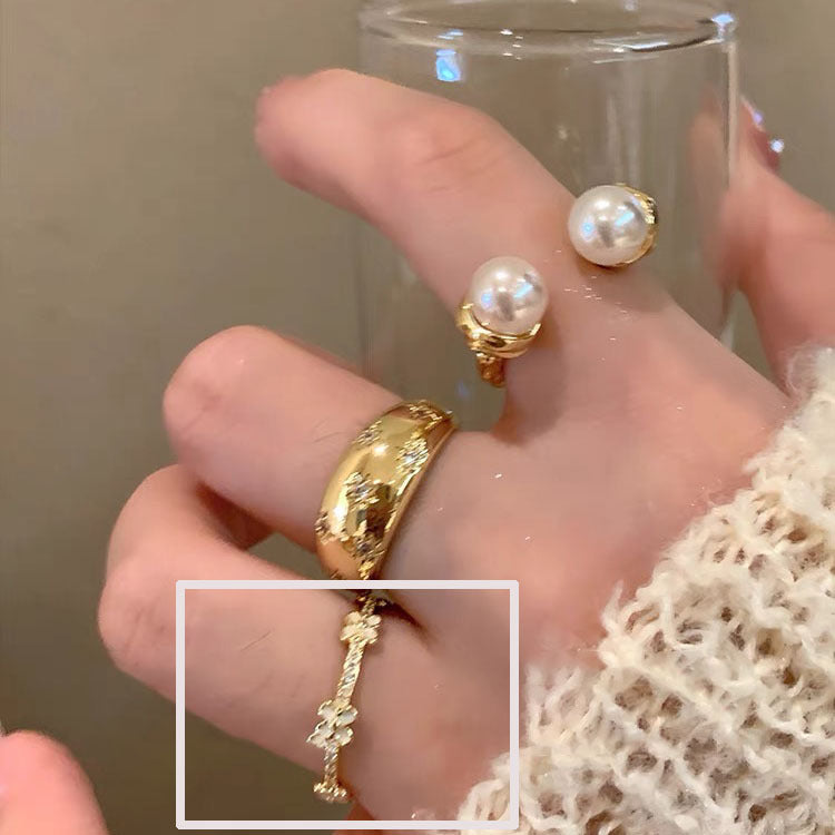 Colorful Zircon Ring Collection - Chic Open Ring Design