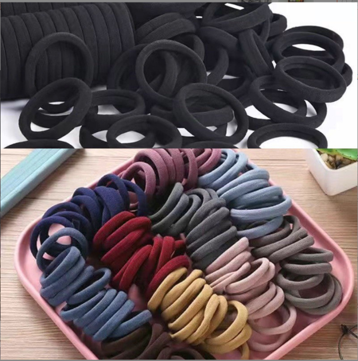 200pcs Colorful High Elastic Rubber Band Ponytail Ties