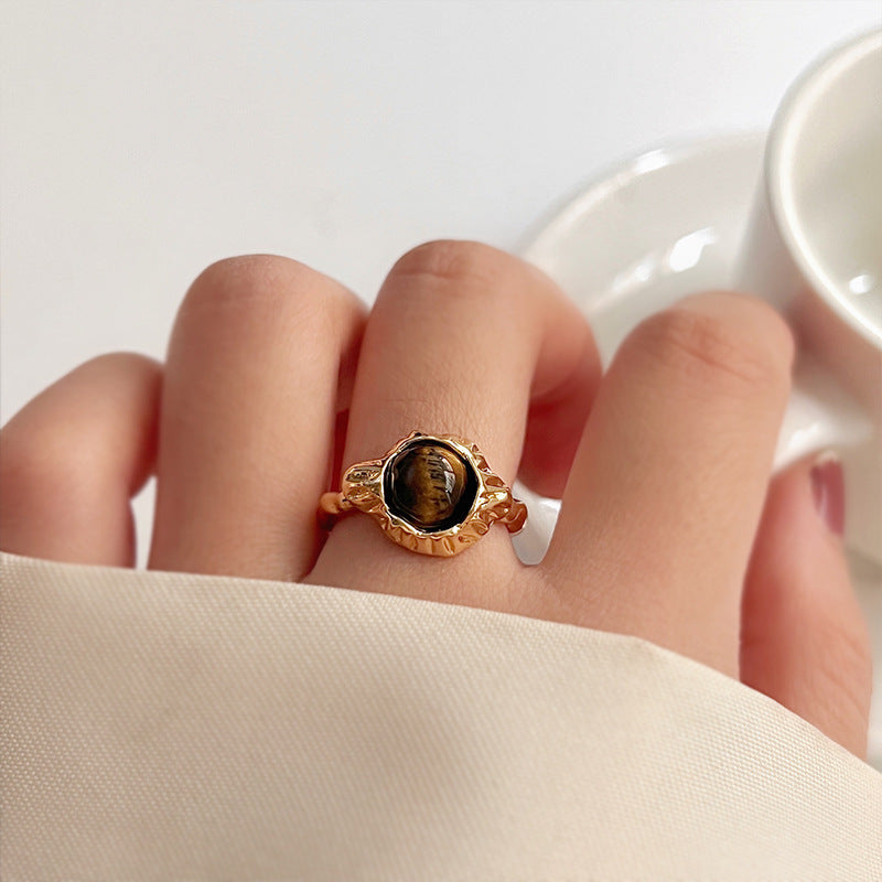 Colorful Zircon Ring Collection - Chic Open Ring Design