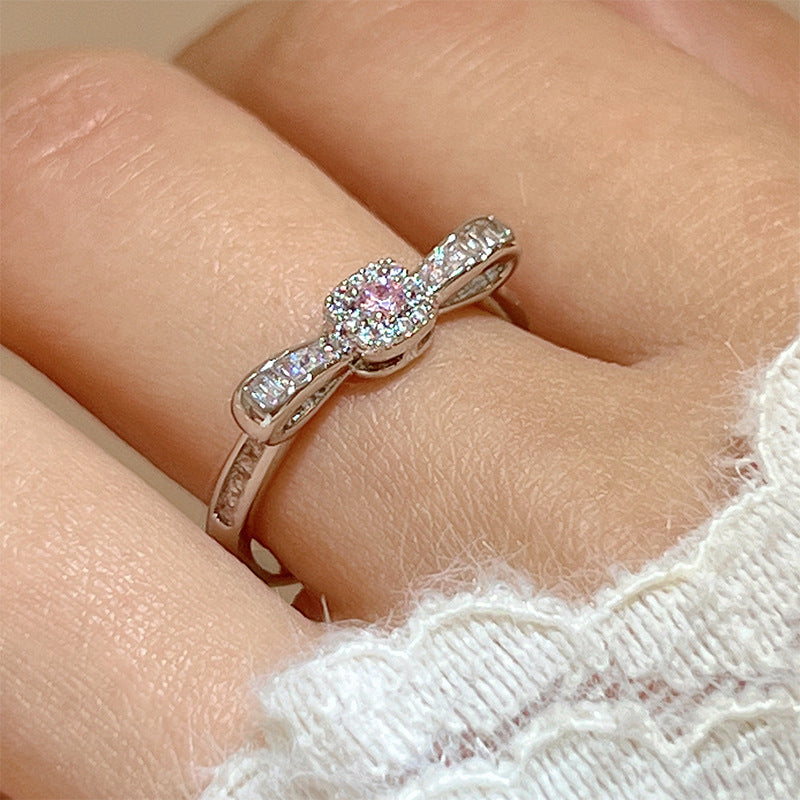 Colorful Zircon Ring Collection - Chic Open Ring Design